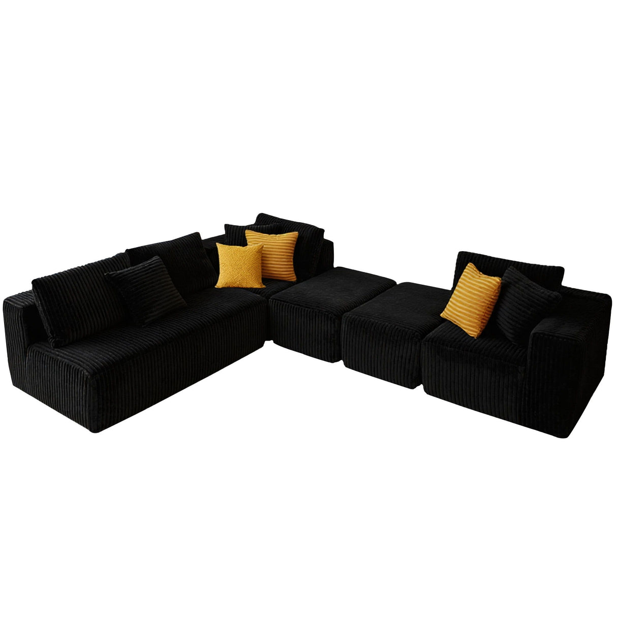 Modular U-Shaped Sectional Sofa With Reversible Design