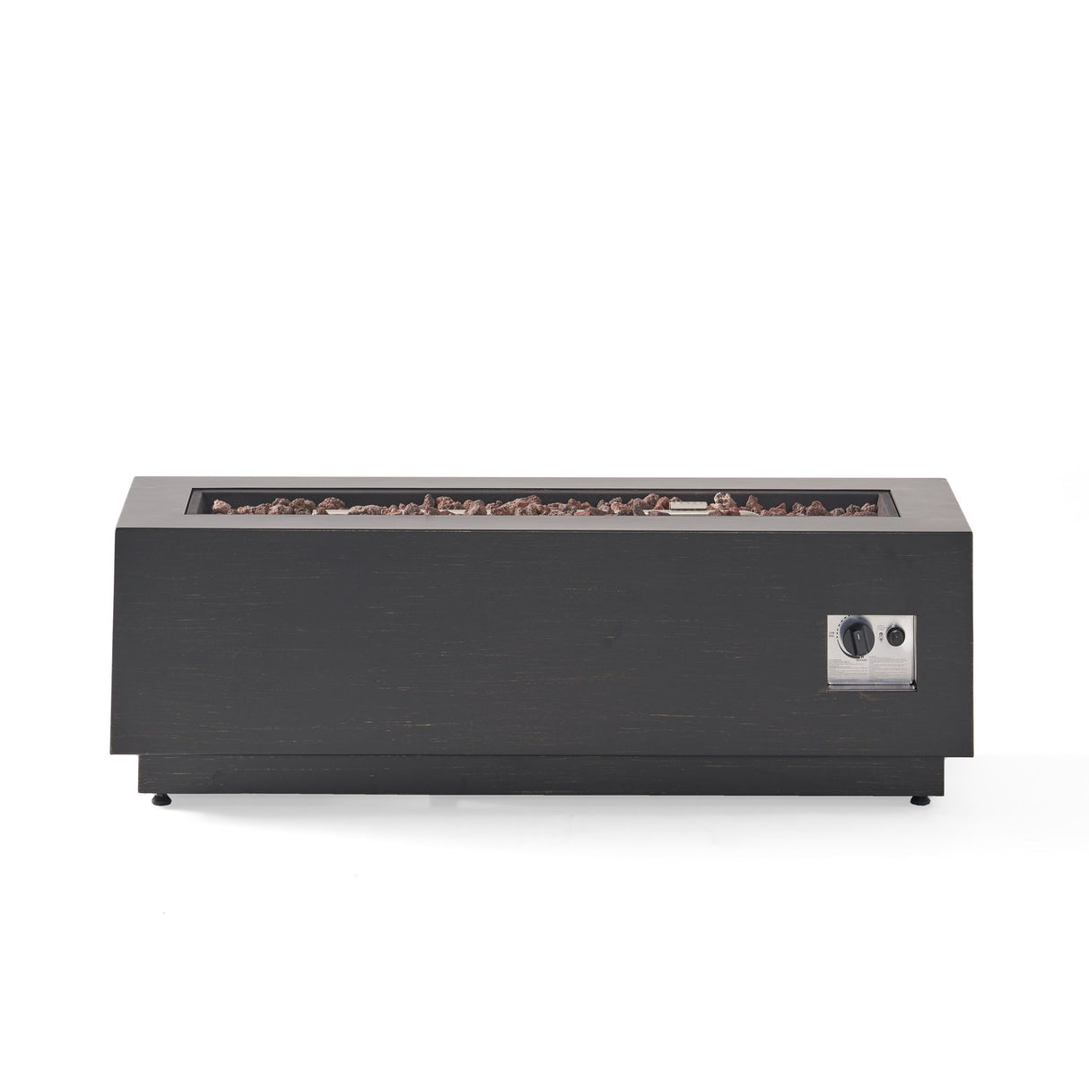 Modern Rectangular Iron Fire Pit 50,000 Btu