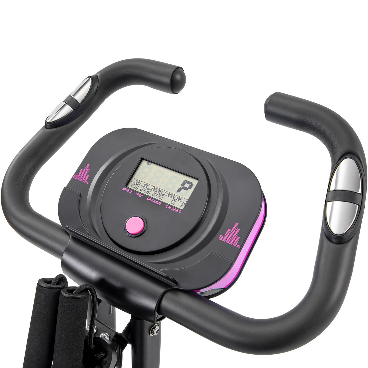 Exercise Bike Folding Stationary Bikes For Home With 16 Level Magnetic Resistance