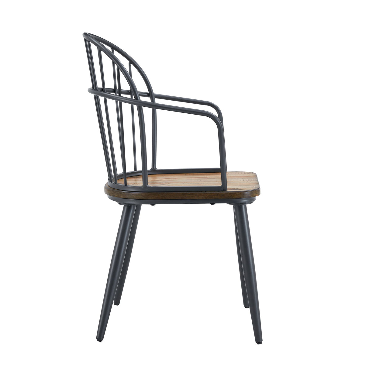 Contemporary Indoor Dining Set With Metal Legs, Birch, And Metal - Black / Natural