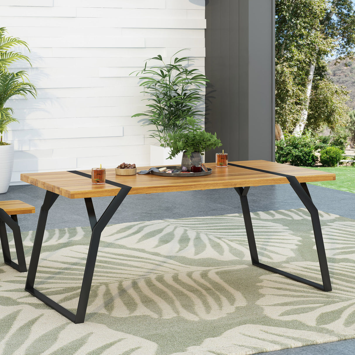 Zora - Dining Table Industrial & Iron Table - Black