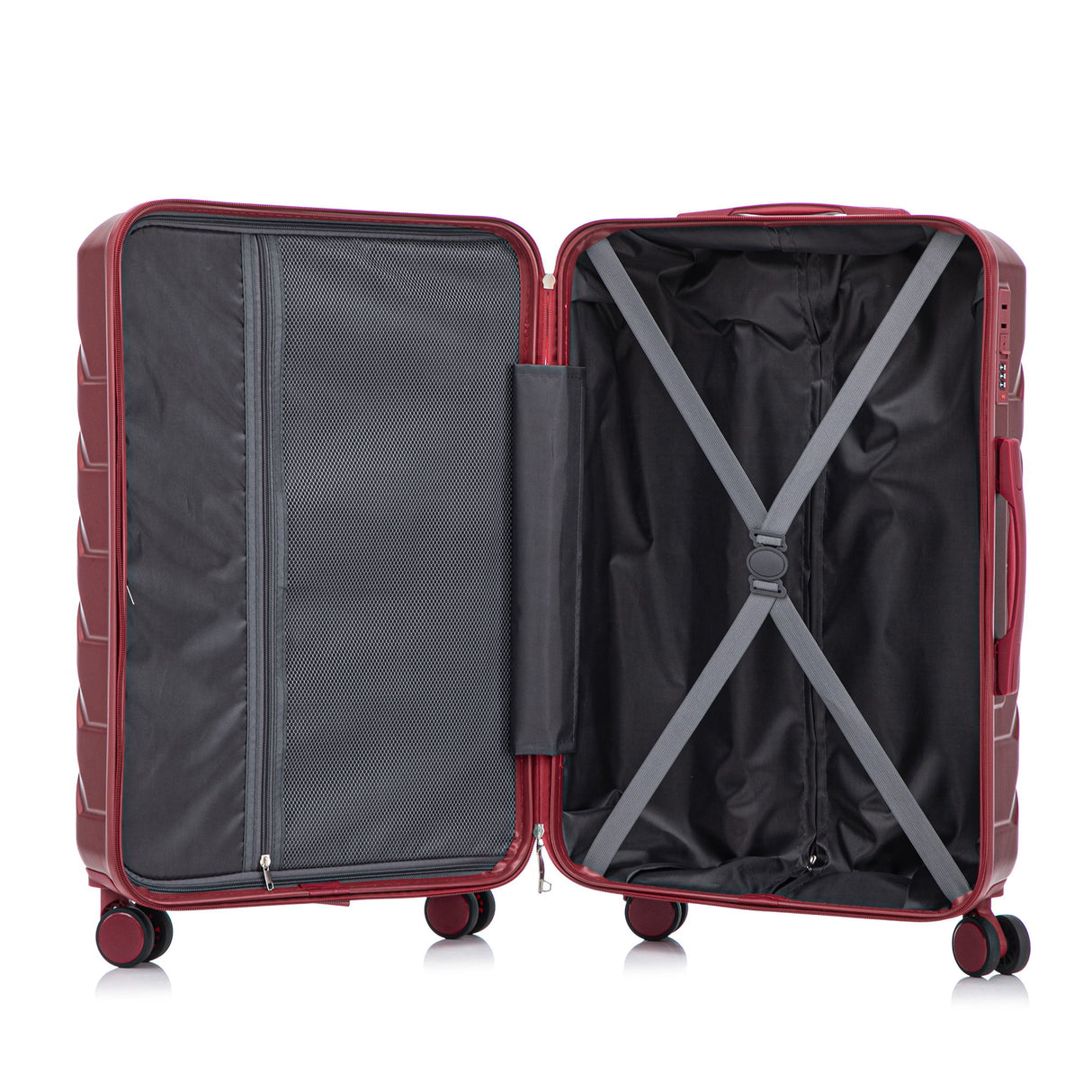 3 Pieces Set 20" / 24" / 28" Spinner Wheel Luggage With Combination Lock