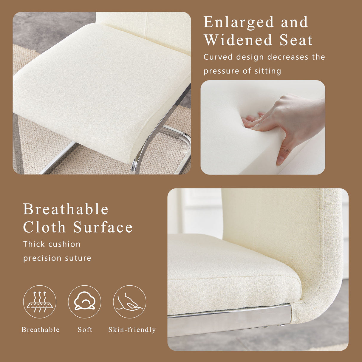 Dining Chairs With Ergonomic Backrest