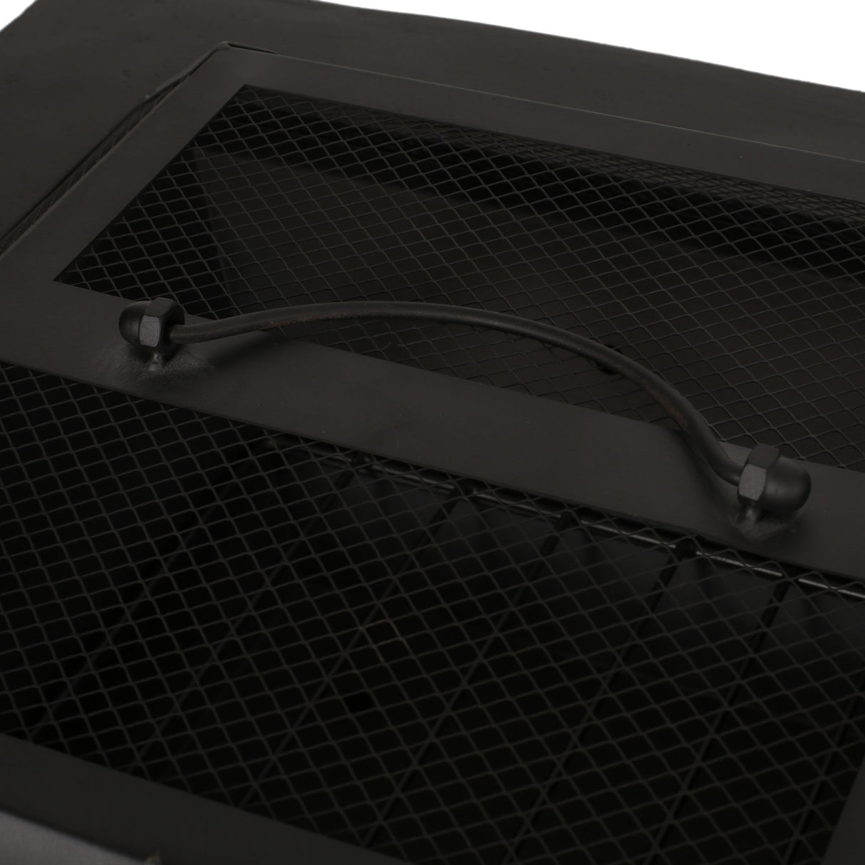 Outdoor Square Mgo Wood Burning Fire Pit - Dark Gray