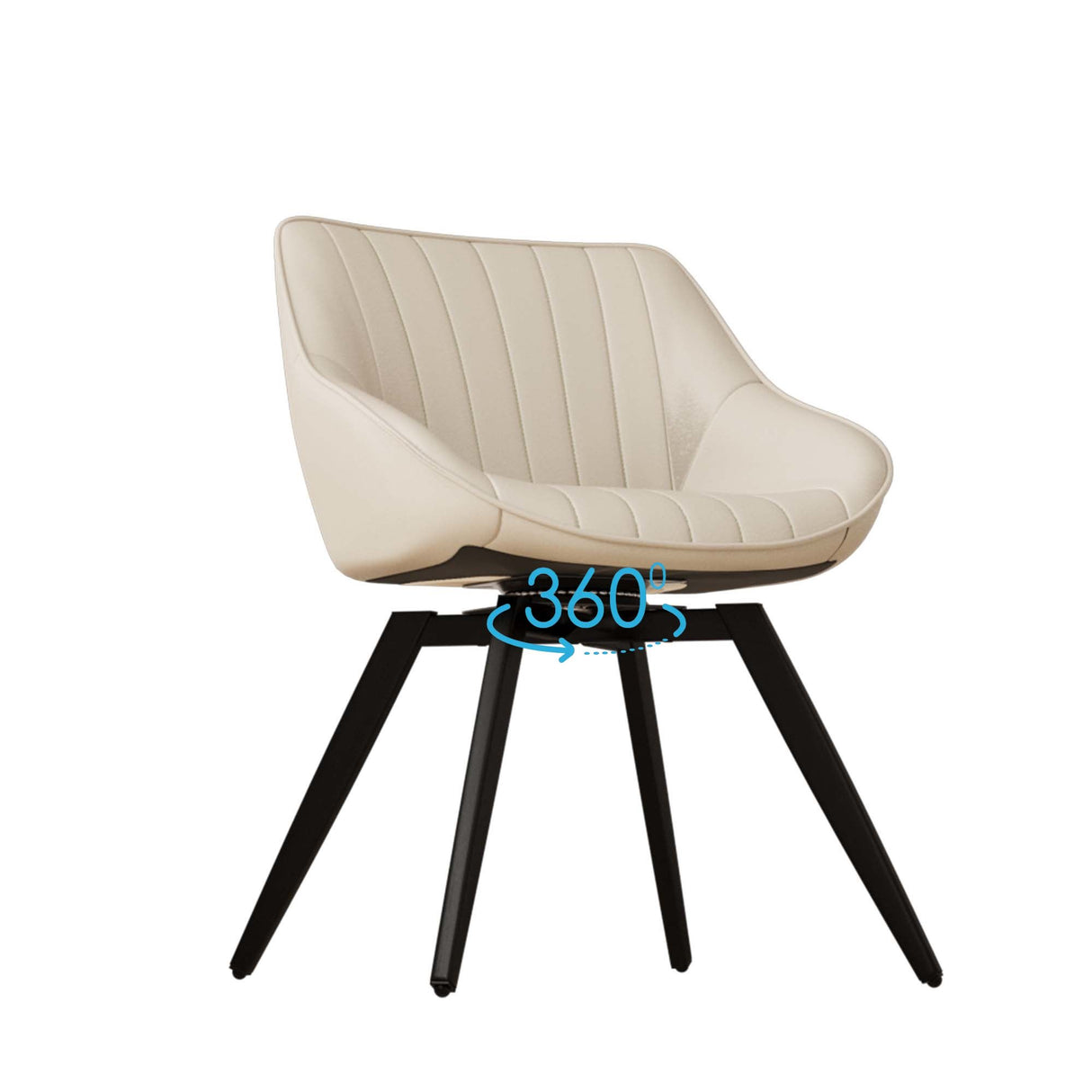 Modern Medieval Kitchen Dining Chair With 360 ° Rotation