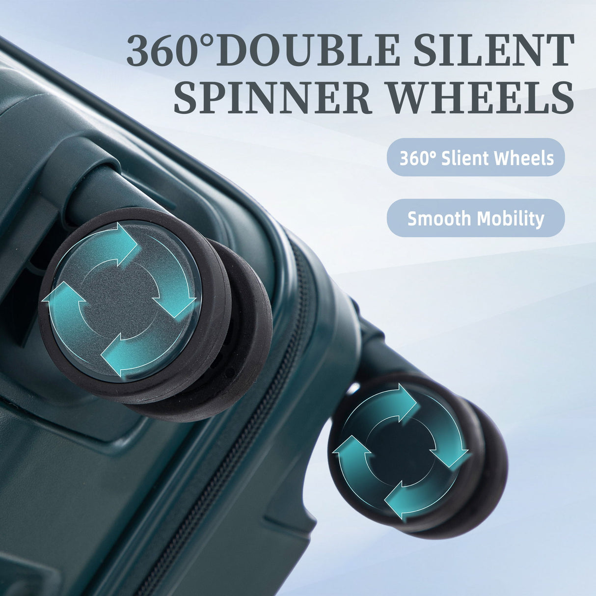 20" / 24" / 28" 3 Pieces / Set Spinner Wheel Luggage, Carry On Suitcase, Matching Color, TSA Combination Lock