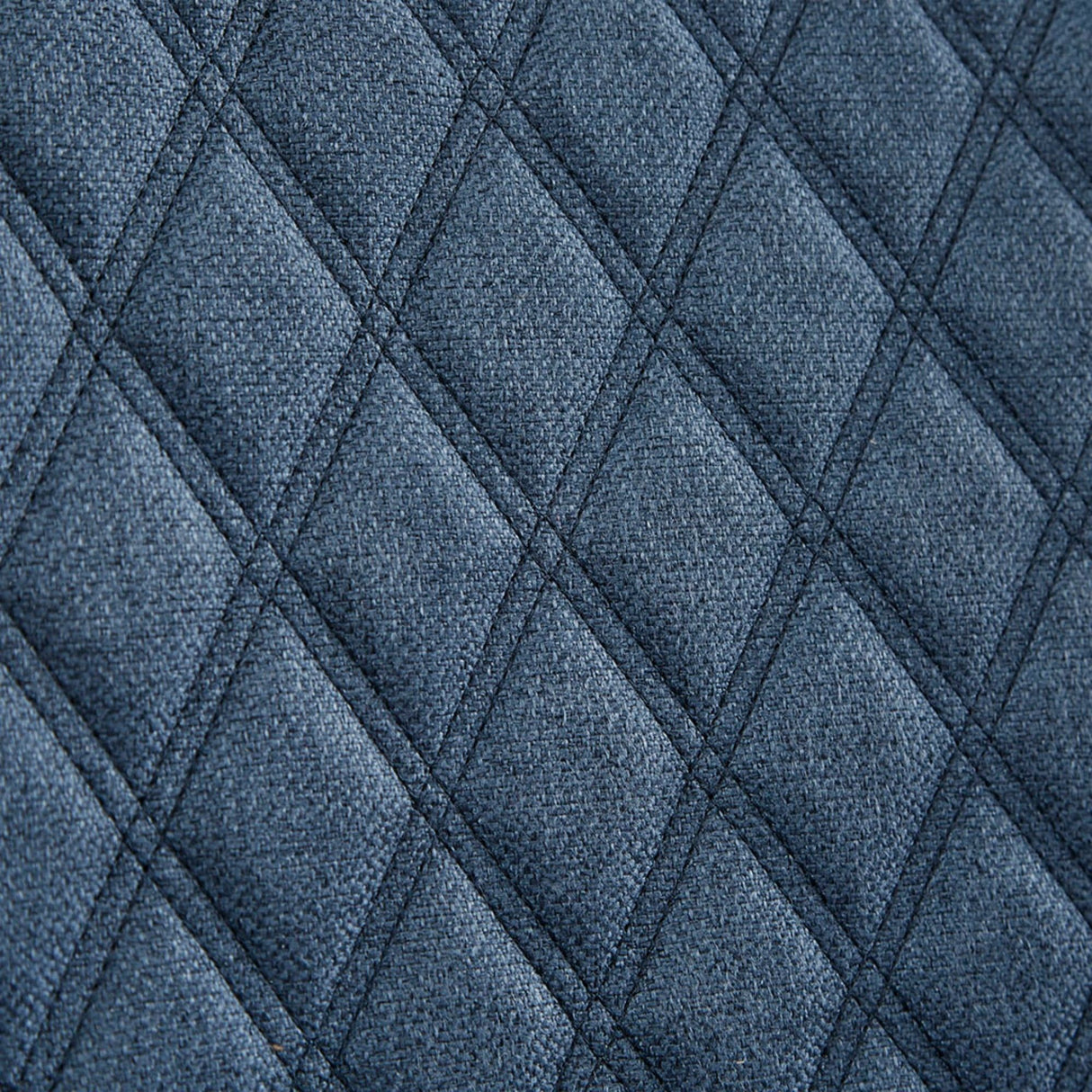 Accent Chair With Quilted Back And Silver Studs - Dark Blue