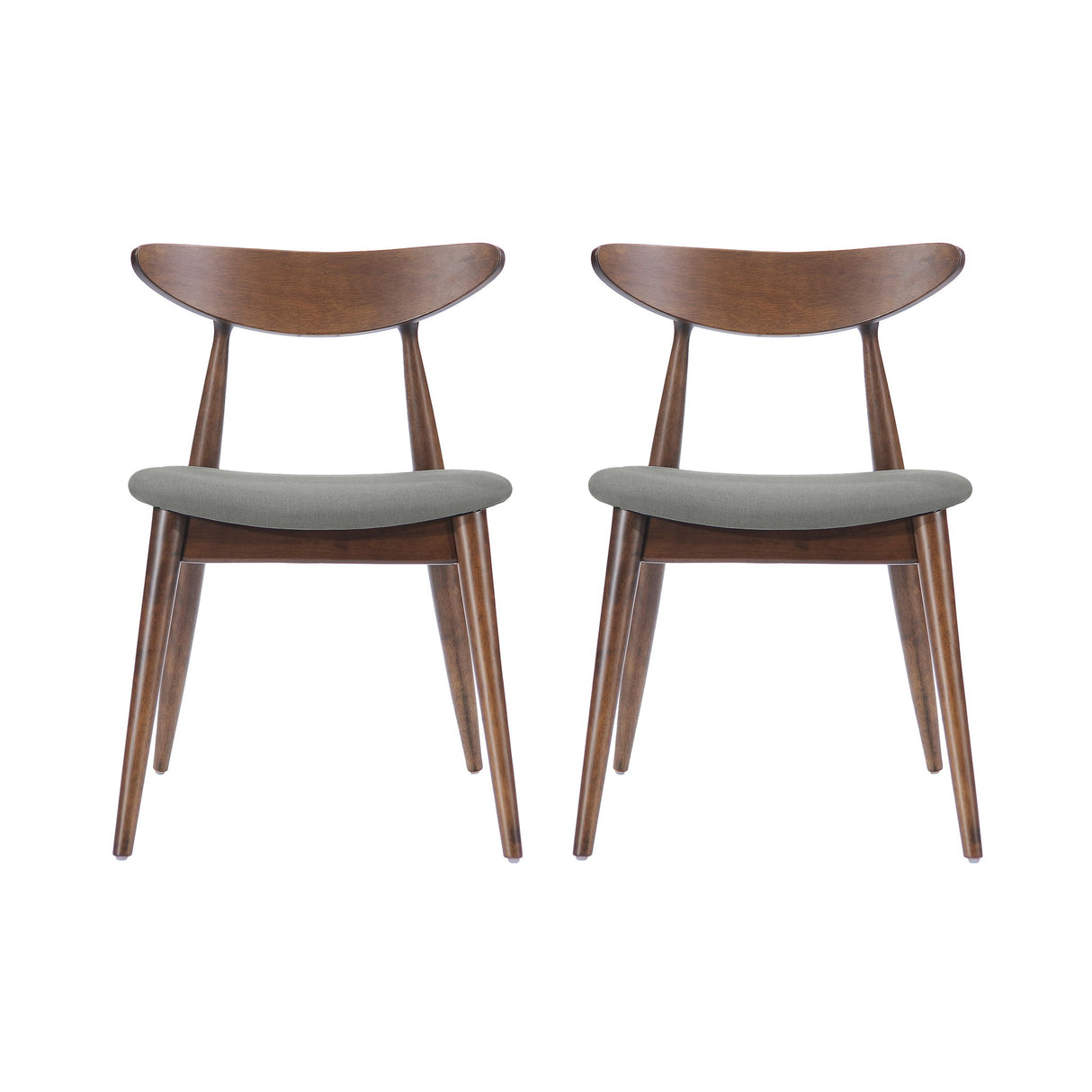 Retro Dining Chairs With Ergonomic Back (Set of 2)