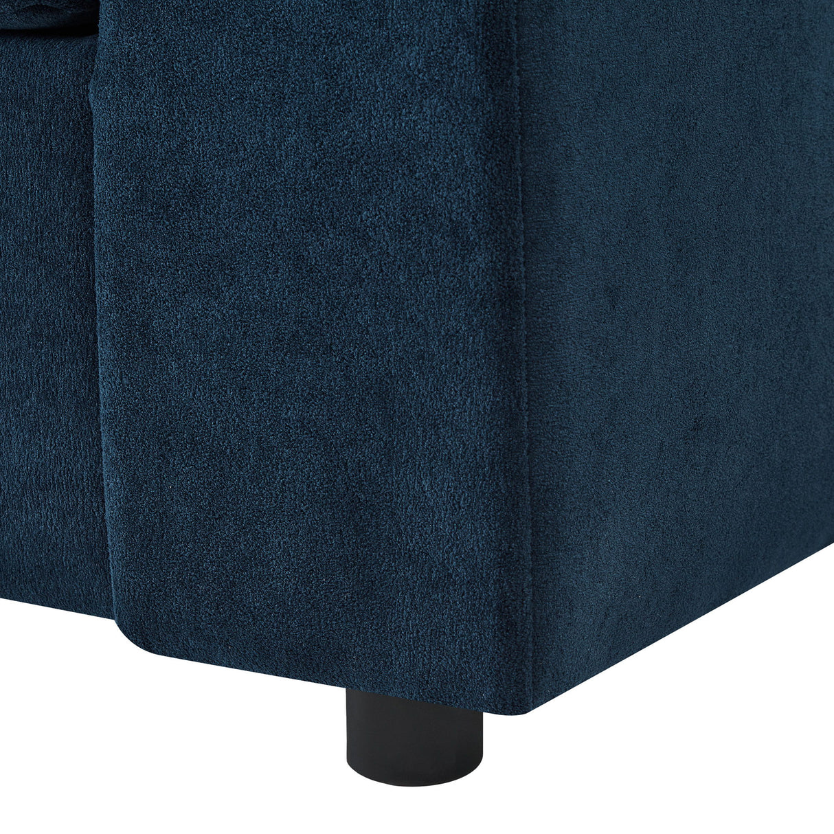 Modern Style Armchair Chaise Lounge Sofa Couch With Movable Storage Ottoman, USB Ports, Cup Holders, Phone Holder, Side Pockets