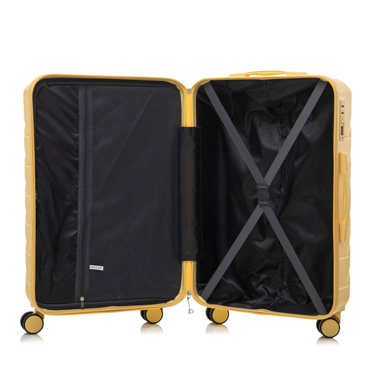 3 Pieces Set 20" / 24" / 28" Spinner Wheel Luggage With Combination Lock