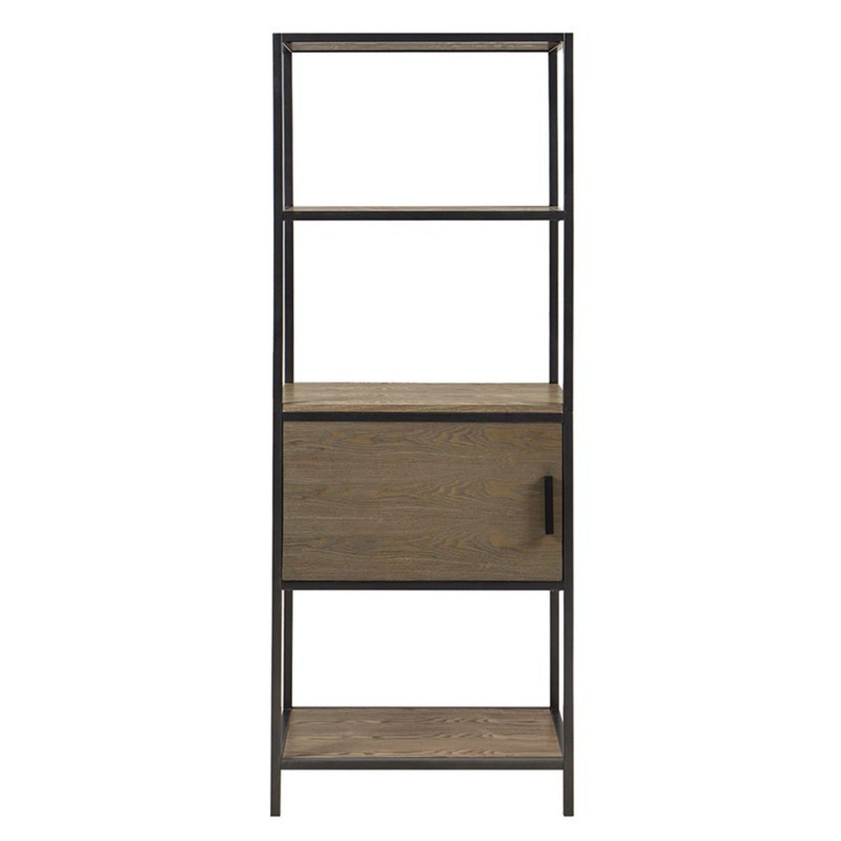 Darley - 3 Shelf Bookcase With Storage Cabinet - Gray