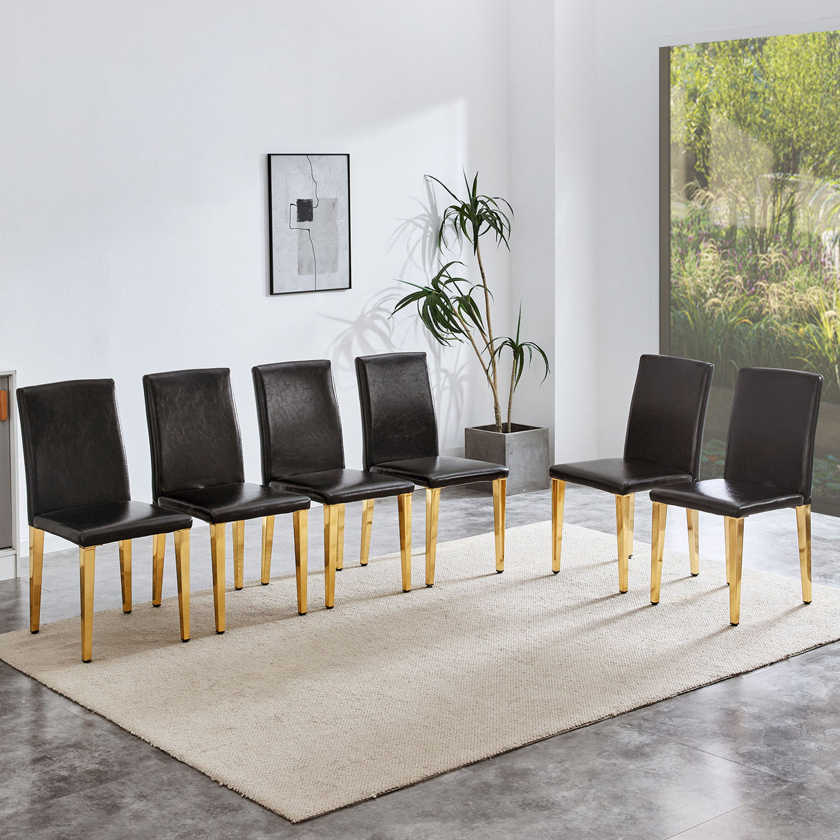 Elegant Upholstered Chairs With Metal Legs