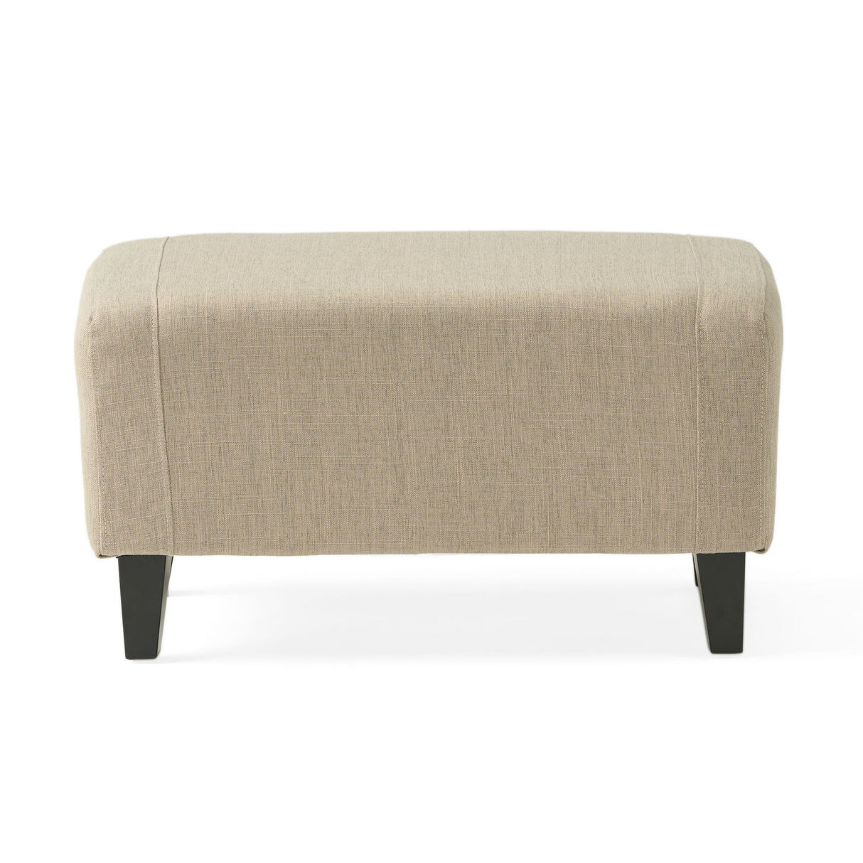 Elegant Upholstered Armchair With Ottoman Set - Beige