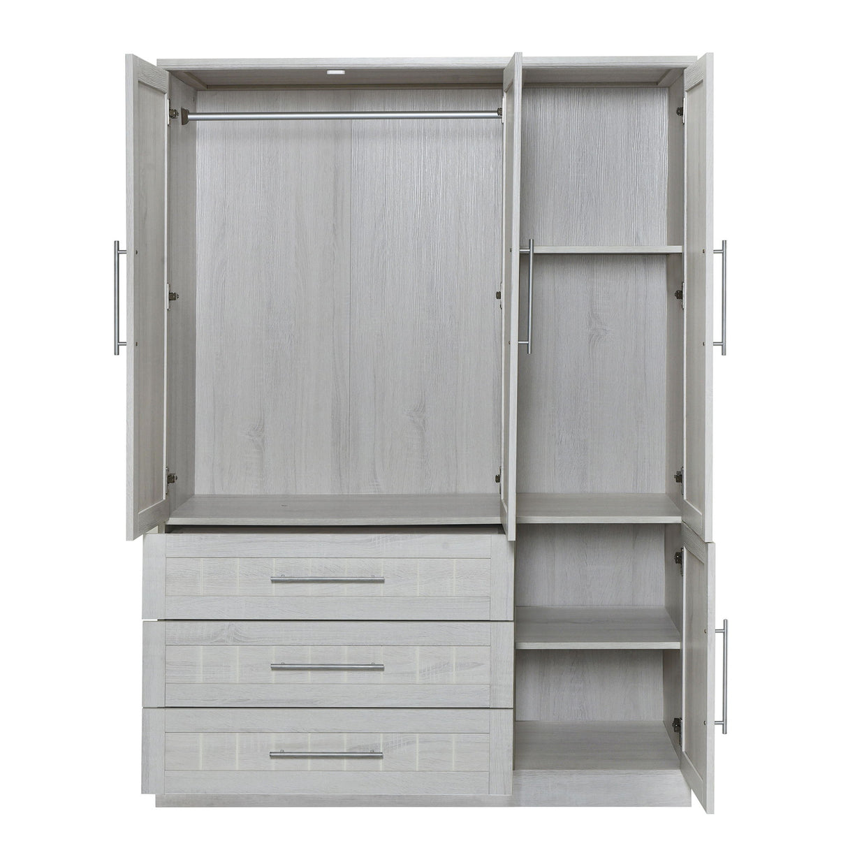 4 Door Wardrobe Armoire With 3 Drawers