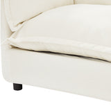 Modern Cozy Upholstered Armchair Sofa With Movable Ottoman