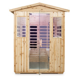 4 Person Old Fir Far Infrared Outdoor Sauna Room - Natural
