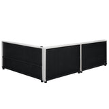 Modern Upholstered Platform Bed With USB Ports And LED Belt