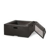 Outdoor Square Mgo Wood Burning Fire Pit - Dark Gray