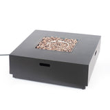 Modern Square Fire Pit With 50,000 Btu