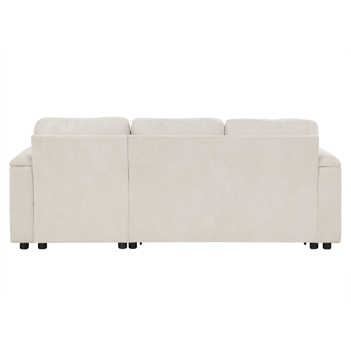Convertible L Shaped Sofa Couch With Storage, Cup Holders, USB Ports