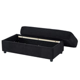 Modern Style Armchair Chaise Lounge Sofa Couch With Movable Storage Ottoman, USB Ports, Cup Holders, Phone Holder, Side Pockets