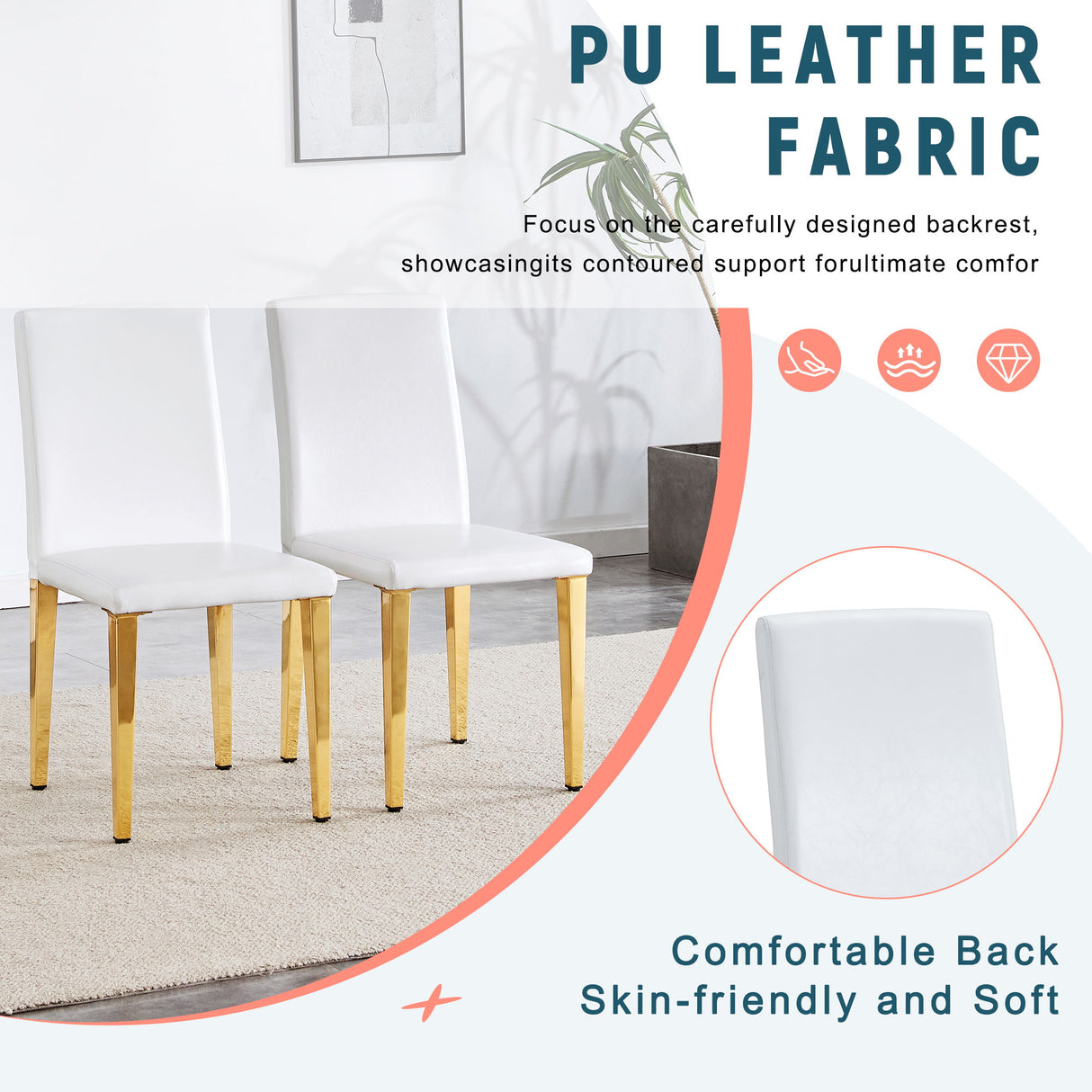 Elegant Upholstered Chairs With Metal Legs