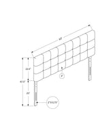 Queen Size Headboard Only Upholstered Leather Look - White