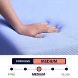 Refresh - 12" King Size Flex Head Latex Foam Hybrid Mattress And Adjustable Base Bundle - Blue