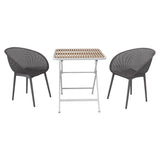 2 Pack Lounge Chair Set & Folding Square Table