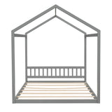 Wooden House Bed With Headboard