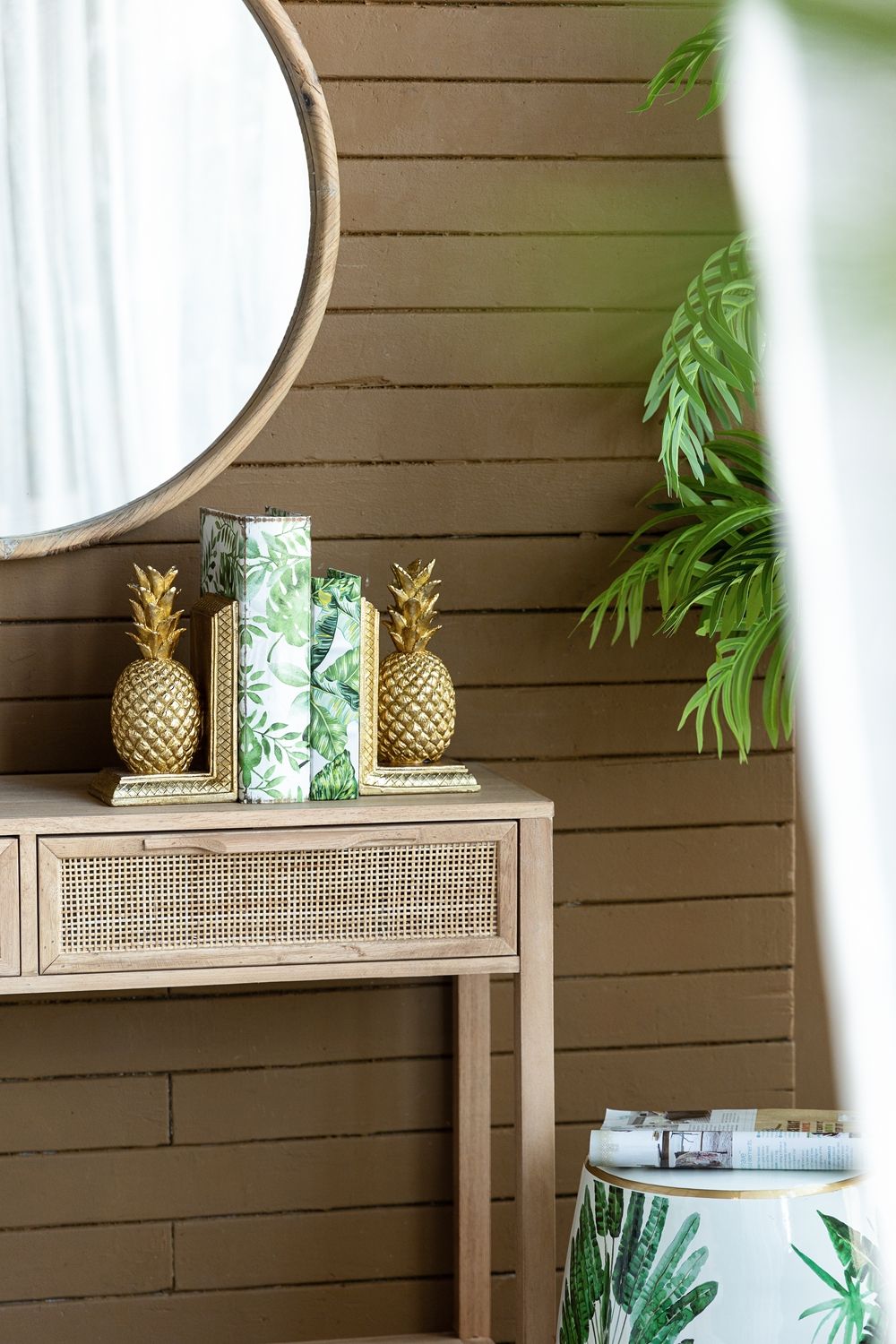 Botanical And Book Boxes (Set of 2) - White / Green