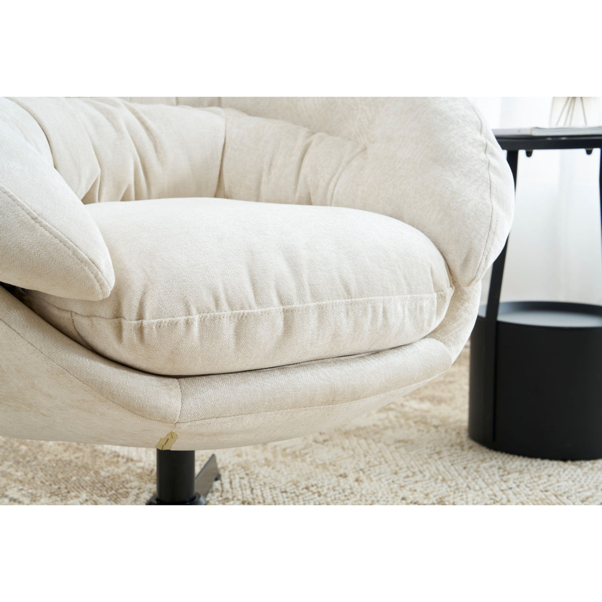 Modern Chenille Office Chair With 360 Degree Swivel