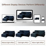 Oversized Chair With Movable Ottoman, Soft Upholstered Lounge Chair