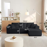 Modular Cloud Sectional Couch With L Shape Chaise, Deep Seat