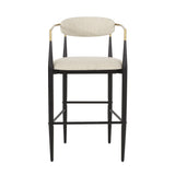 Upholstered Bar Stools With Backs For Kitchen Island (Set of 2)