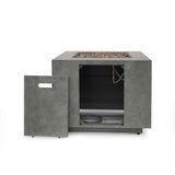 Outdoor Patio Gas Burning Fire Pit Table 50,000 Btu, Square