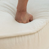 Modern Oversized Round Barrel Accent Chair With Ottoman