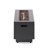 Modern Rectangular Iron Fire Pit 50,000 Btu