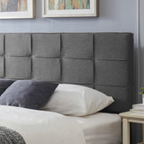 King / California King Sized Headboard - Charcoal Gray