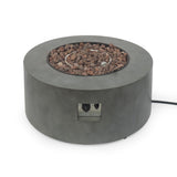 Round Iron Fire Pit With 40,000 Btu