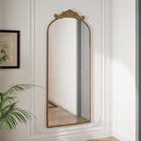 Vintage Arched Full Body Mirror, Wall Mounted For Living Room
