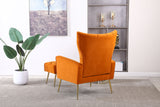 Modern Accent Chair With Ottoman, Comfy Armchair For Living Room