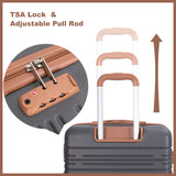 5 Piece Set Hard Case Spinner Wheels Luggage Sets With Tsa Lock