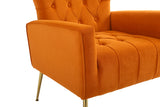 Modern Accent Chair With Ottoman, Comfy Armchair For Living Room