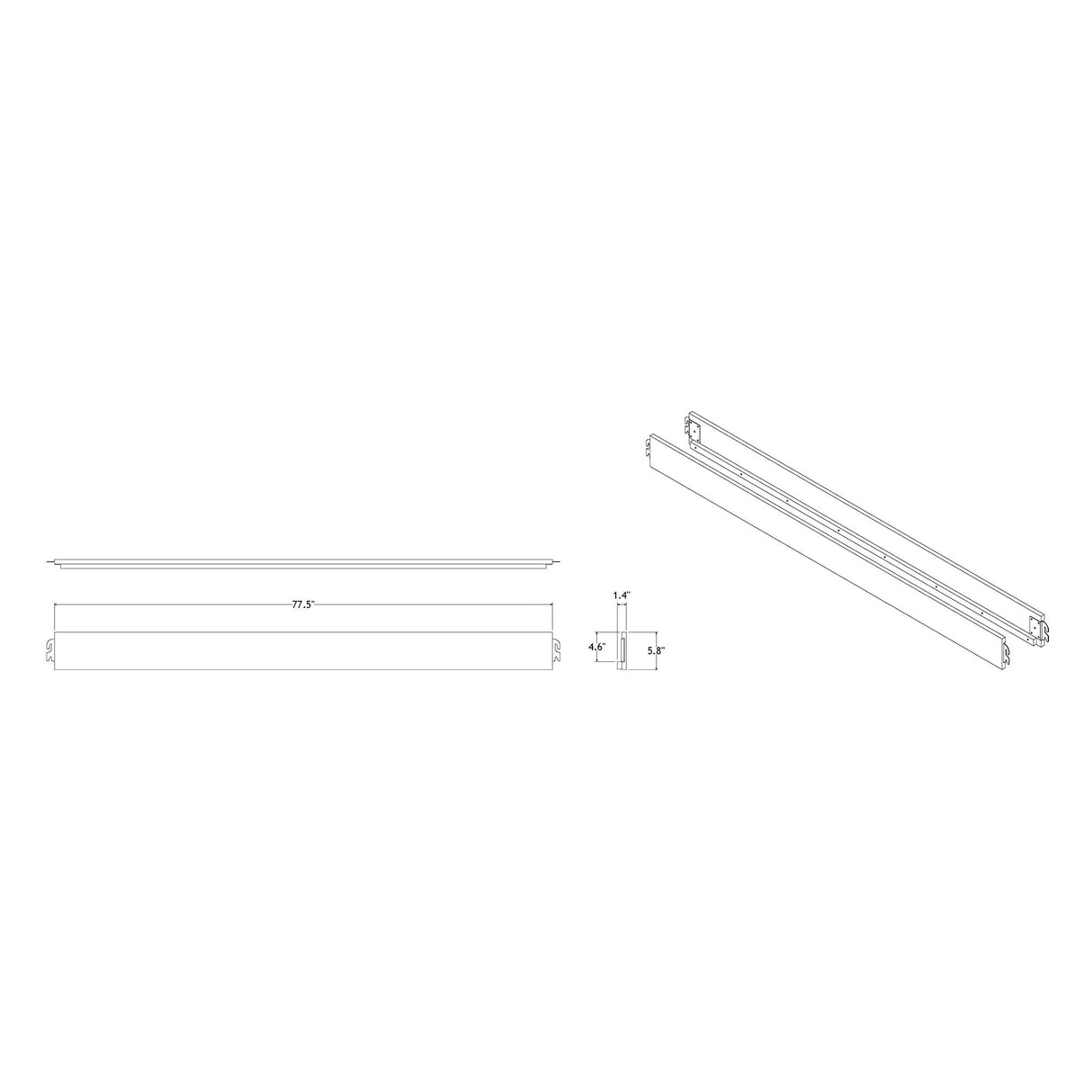 Charlston - 5 Piece Bedroom Set With LED Headboard