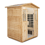 4 Person Old Fir Far Infrared Outdoor Sauna Room - Natural