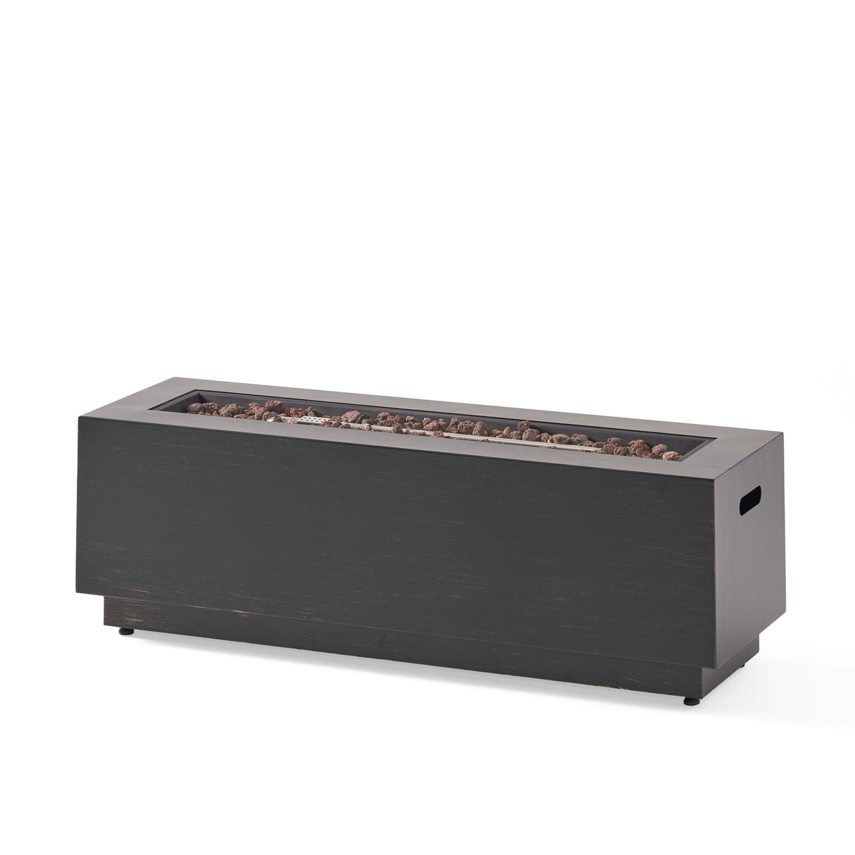 Modern Rectangular Iron Fire Pit 50,000 Btu