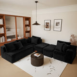 Modular U-Shaped Sectional Sofa With Reversible Design