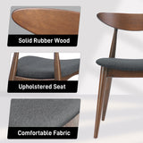 Retro Dining Chairs With Ergonomic Back (Set of 2)