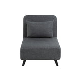 3 In 1 Foldable Linen Chaise Lounge With Adjustable Backrest